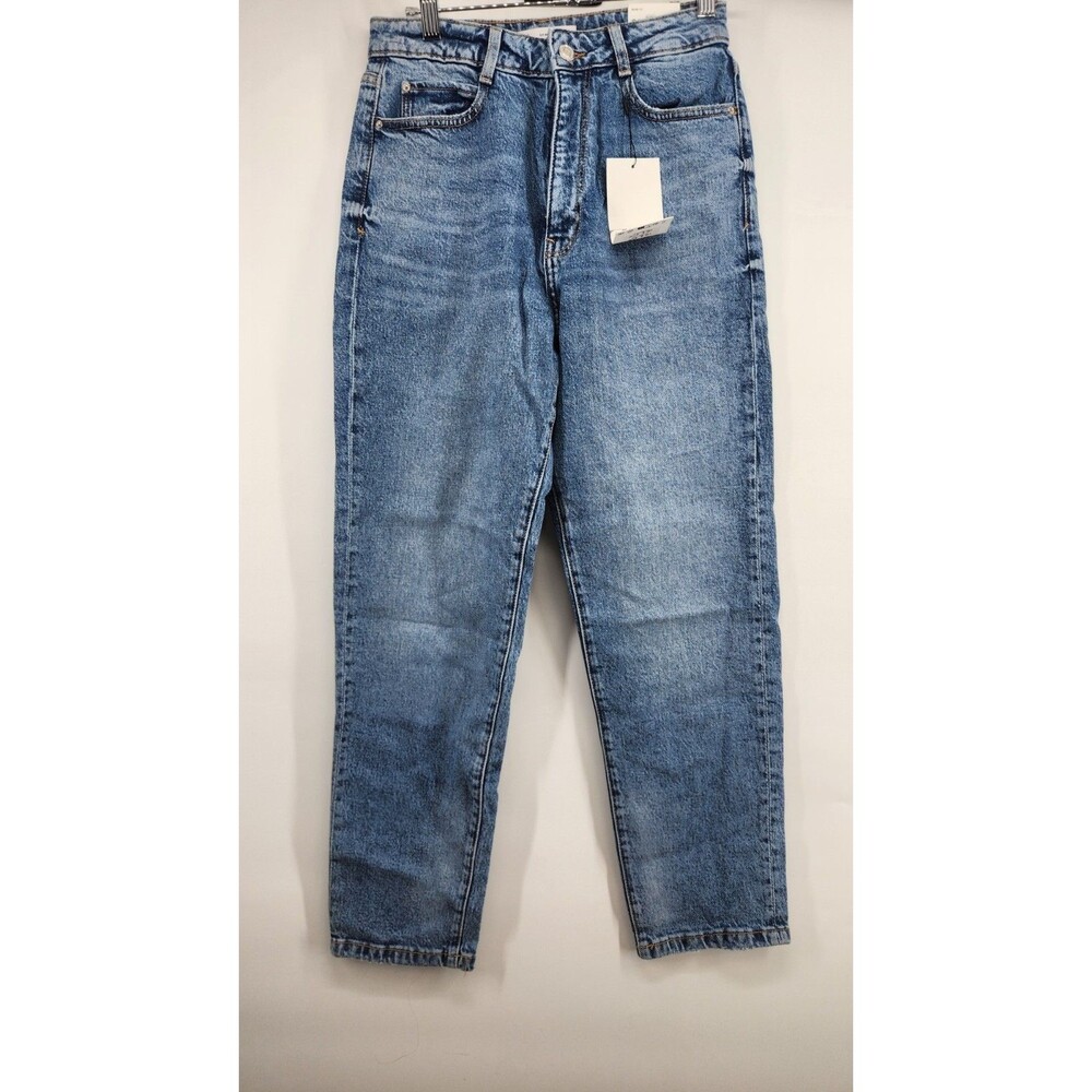 Zara Women's Size 6 Blue Denim High Waist‎ Mom Leg Jeans NWT